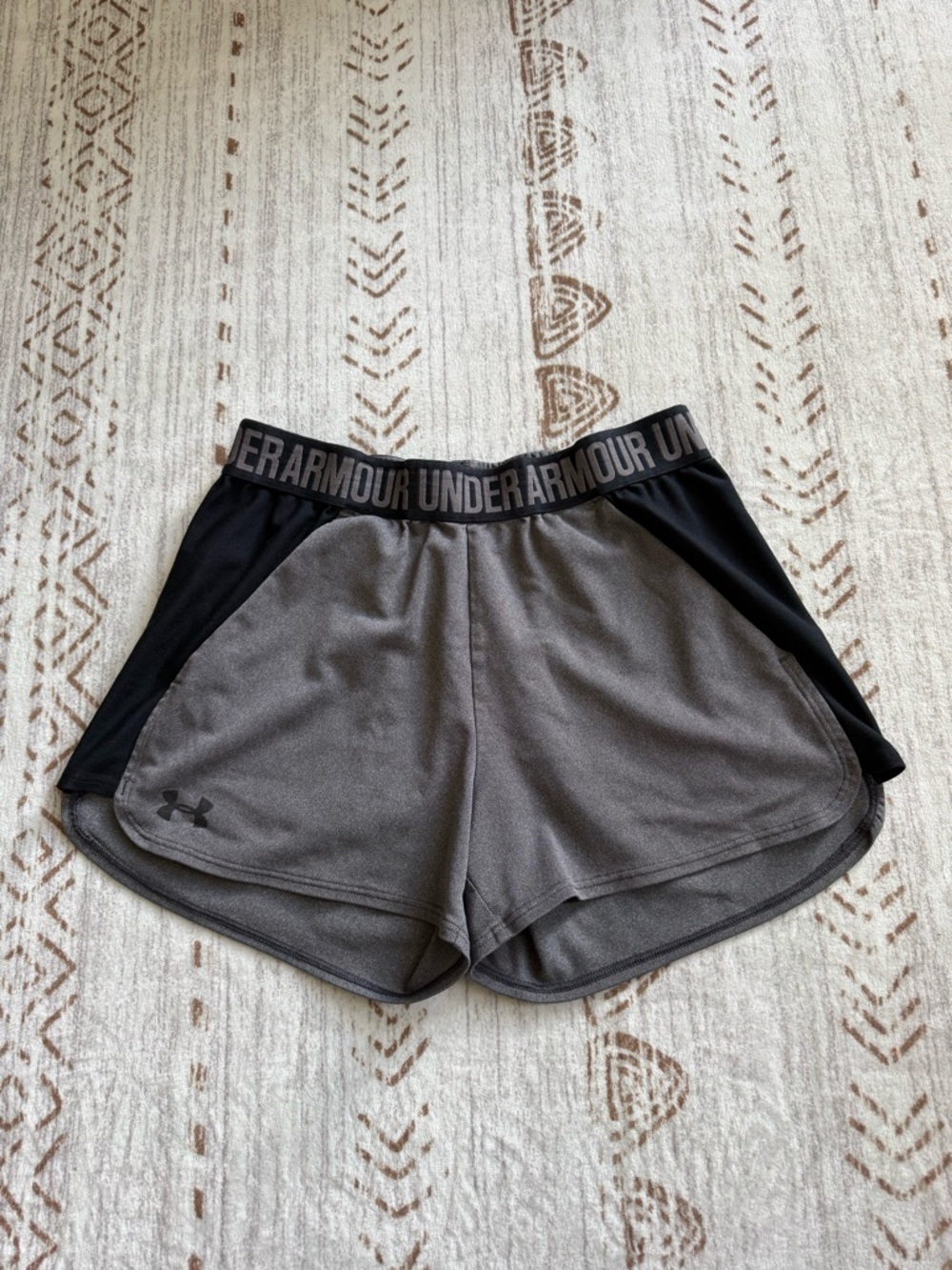 Under Armour Women's Gray and Black Training Shorts